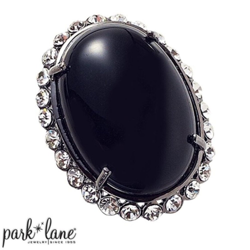Park Lane Jewelry, "ONYX" Ring, size 8 Genuine Onyx Cabochon, NWT